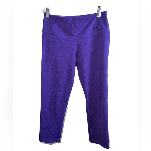 Nike dri fit cropped running leggings small deep purple - Picture 6 of 6